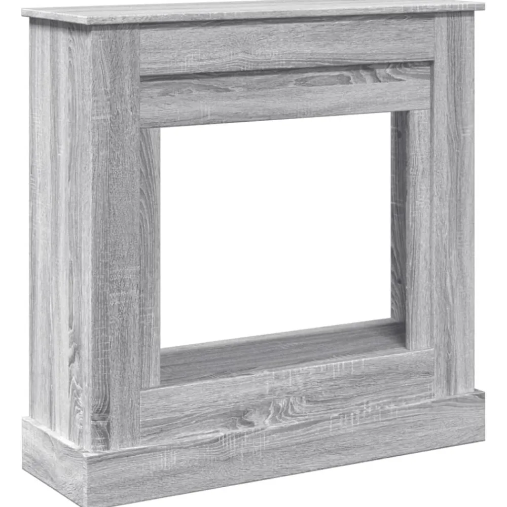 Accessoires Pour Cheminées & Poêles À Bois-vidaXL Cadre de cheminée 90x30x90 cm bois d'ingénierie Sonoma gris