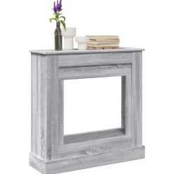 Accessoires Pour Cheminées & Poêles À Bois-vidaXL Cadre de cheminée 90x30x90 cm bois d'ingénierie Sonoma gris