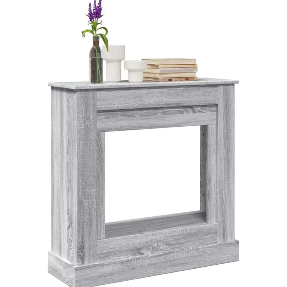 Accessoires Pour Cheminées & Poêles À Bois-vidaXL Cadre de cheminée 90x30x90 cm bois d'ingénierie Sonoma gris