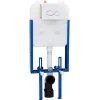 vidaXL Cadre de Cistern avec stockage Blanc 50 x 8 x 131 cm Acier