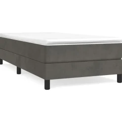 Lits & Accessoires-vidaXL Cadre de lit à lattes 80x200 cm velours Gris foncé