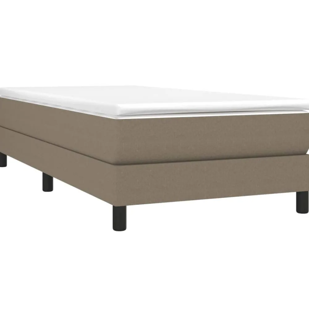 Lits & Accessoires-vidaXL Cadre de lit à lattes 80x200 cm tissu Taupe