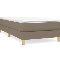 Lits & Accessoires-vidaXL Cadre de lit à lattes 80x200 cm tissu Taupe