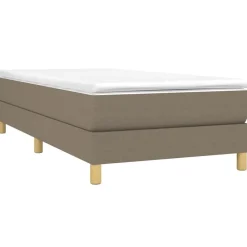 Lits & Accessoires-vidaXL Cadre de lit à lattes 80x200 cm tissu Taupe