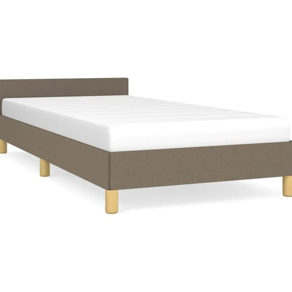 Lits & Accessoires-vidaXL Cadre de lit avec tête de lit sans matelas 80x200cm tissu Taupe