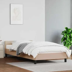 Lits & Accessoires-vidaXL Cadre de lit avec tête de lit sans matelas 80x200 cm Cappuccino