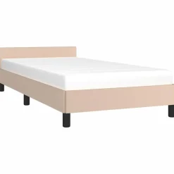 Lits & Accessoires-vidaXL Cadre de lit avec tête de lit sans matelas 80x200 cm Cappuccino