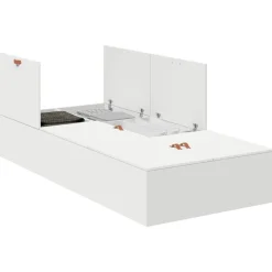 vidaXL Cadre de lit avec rangement 80 x 200 cm Bois d'ingénierie