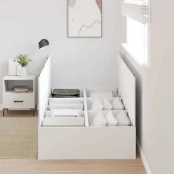 vidaXL Cadre de lit avec rangement 80 x 200 cm Bois d'ingénierie