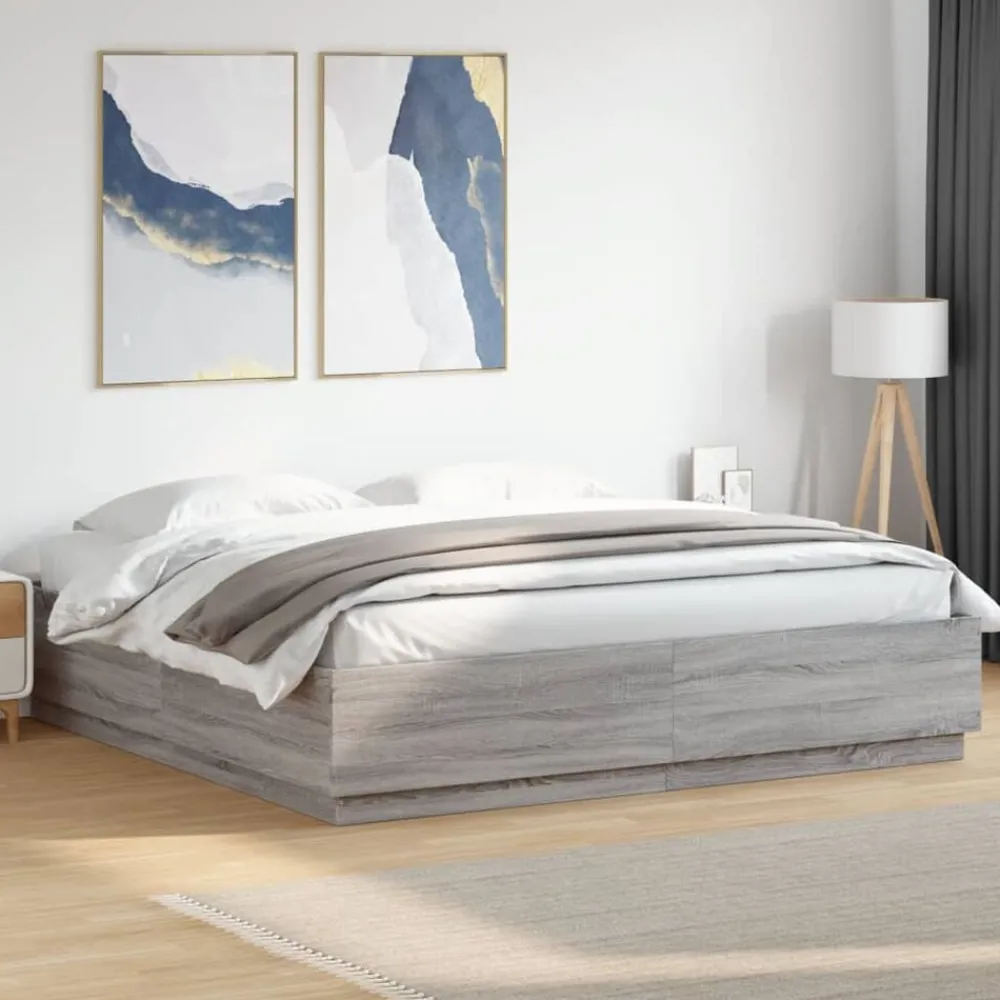 vidaXL Cadre de lit avec LED sans matelas 200x200 cm