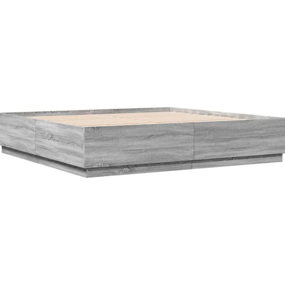 vidaXL Cadre de lit avec LED sans matelas 200x200 cm
