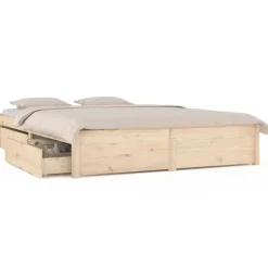 vidaXL Cadre de lit avec tiroirs 140x190 cm Double
