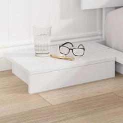 Lits & Accessoires-vidaXL Cadre de lit 200 x 200 cm bois Blanc