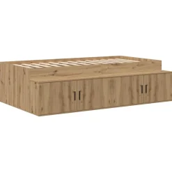 Lits & Accessoires-vidaXL Cadre de lit Chêne artisanal 90 x 200 cm Bois d'ingénierie ch&ecirc;ne artisanal