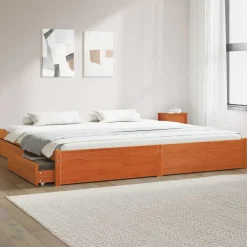 vidaXL Cadre de lit 180 x 200 cm Bois de Pin Massif