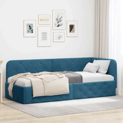 vidaXL Cadre de lit d'angle 80 x 200 cm Velours