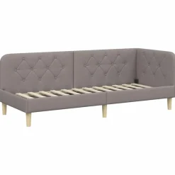 Lits & Accessoires-vidaXL Cadre de lit d'angle 80 x 200 cm tissu Taupe