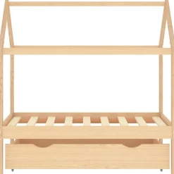 Mobilier Pour Bébés & Tout-Petits-vidaXL Cadre de lit d'enfant avec tiroir Bois de pin massif 70x140 cm Marron