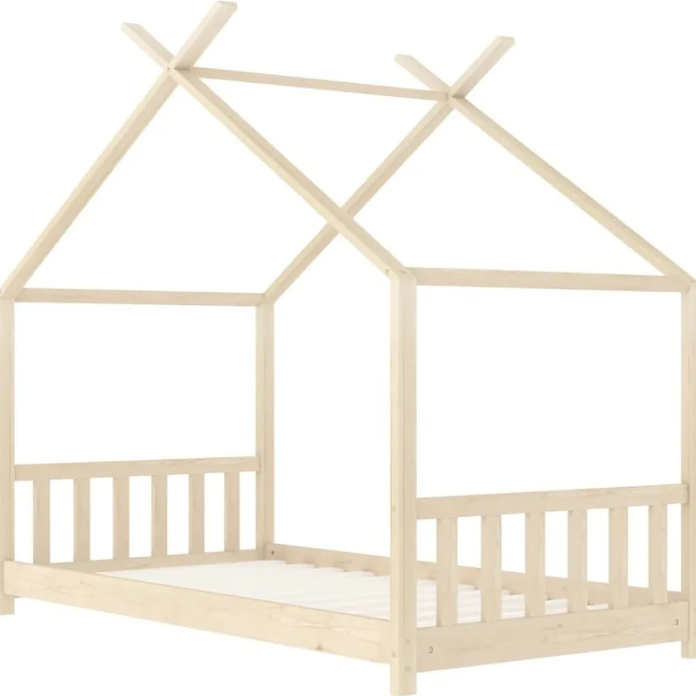 vidaXL Cadre de lit d'enfant Bois de pin massif 70x140 cm