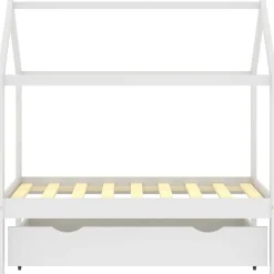 Mobilier Pour Bébés & Tout-Petits-vidaXL Cadre de lit d'enfant avec un tiroir Pin massif 70x140 cm Blanc