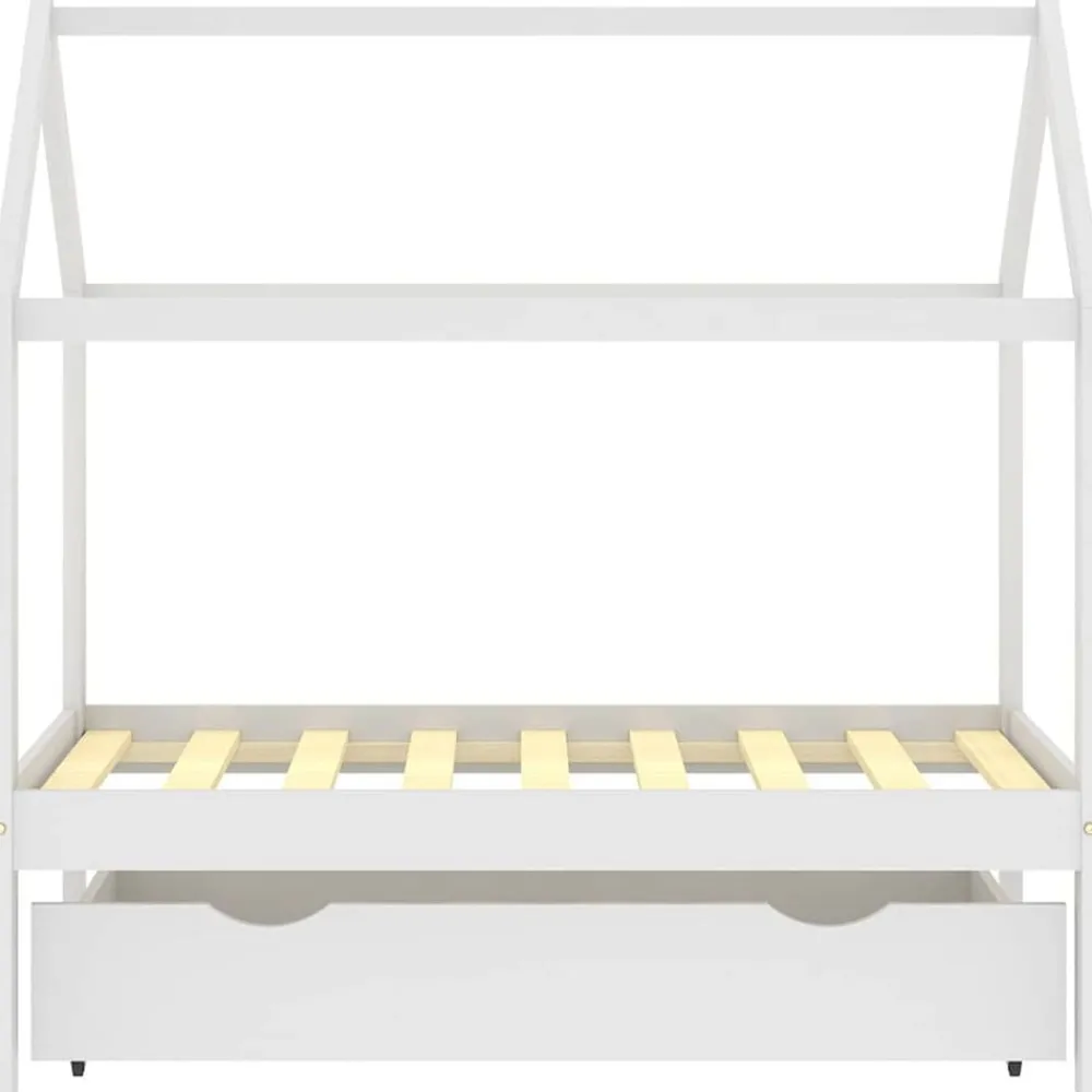 Mobilier Pour Bébés & Tout-Petits-vidaXL Cadre de lit d'enfant avec un tiroir Pin massif 70x140 cm Blanc