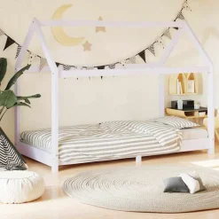 vidaXL Cadre de lit d'enfant Bois de pin massif 70x140 cm