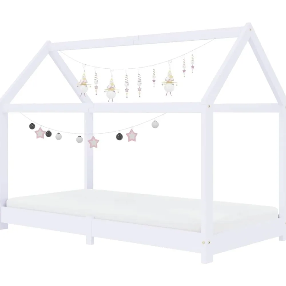 vidaXL Cadre de lit d'enfant Bois de pin massif 70x140 cm