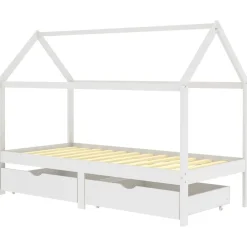 vidaXL Cadre de lit d'enfant avec tiroirs Pin massif 90x200 cm