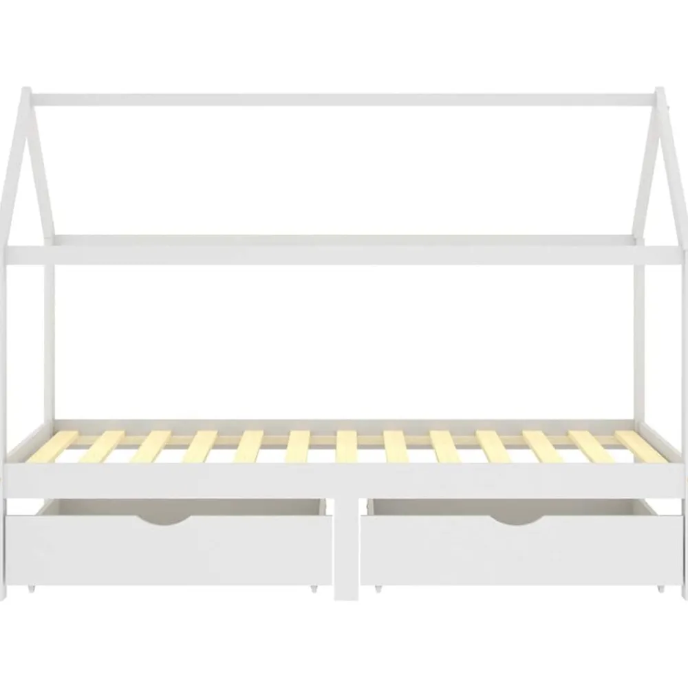 vidaXL Cadre de lit d'enfant avec tiroirs Pin massif 90x200 cm