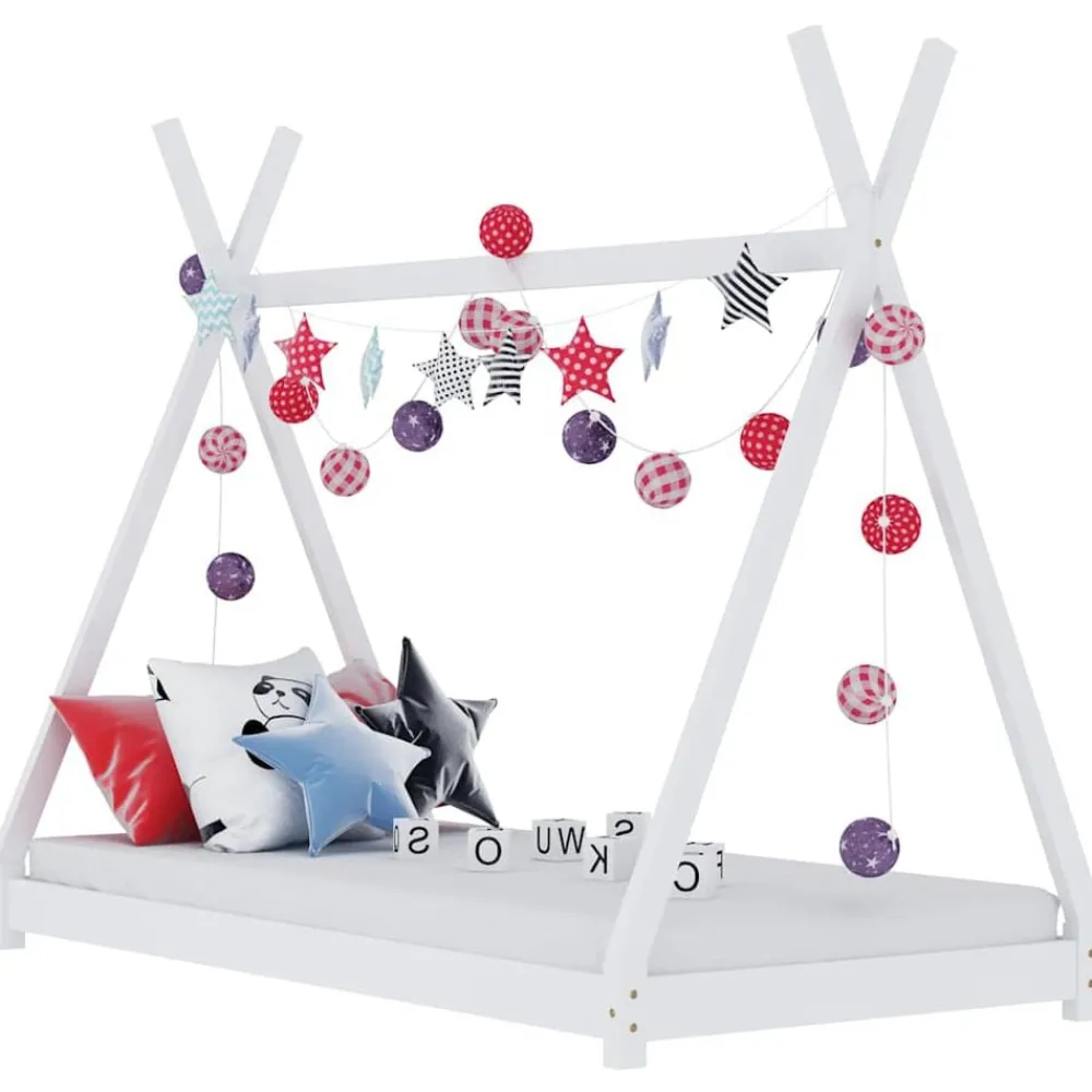 Mobilier Pour Bébés & Tout-Petits-vidaXL Cadre de lit d'enfant Bois de pin massif 70x140 cm Blanc