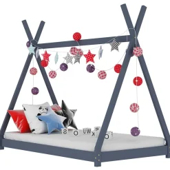 vidaXL Cadre de lit d'enfant Bois de pin massif 70x140 cm