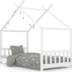 vidaXL Cadre de lit d'enfant Bois de pin massif 70x140 cm