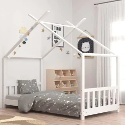 vidaXL Cadre de lit d'enfant Bois de pin massif 70x140 cm