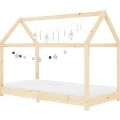 vidaXL Cadre de lit d'enfant Bois de pin massif 70x140 cm