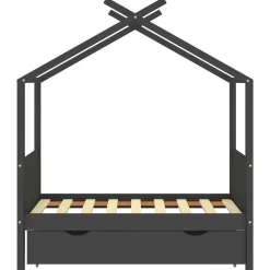 vidaXL Cadre de lit enfant avec tiroir pin massif 70x140 cm