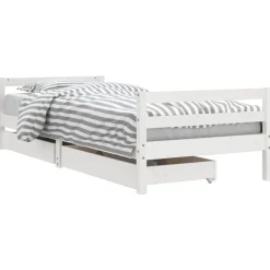 vidaXL Cadre de lit enfant tiroirs 80x200 cm bois de pin massif