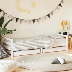 vidaXL Cadre de lit enfant tiroirs 80x200 cm bois de pin massif