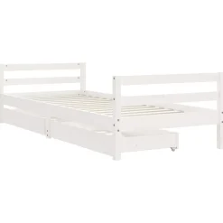 vidaXL Cadre de lit enfant tiroirs 80x200 cm bois de pin massif