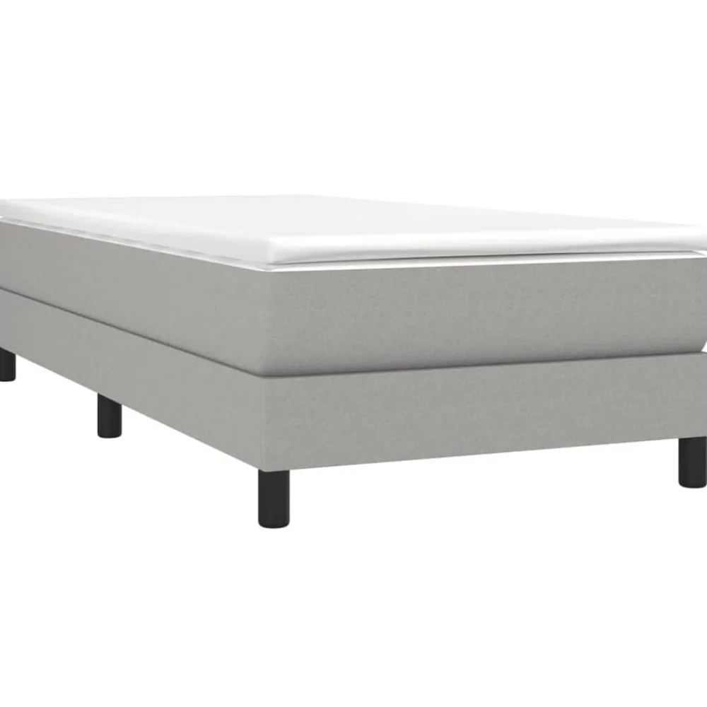 Lits & Accessoires-vidaXL Cadre de lit 80x200 cm tissu Gris clair