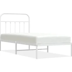 vidaXL Cadre de lit métal sans matelas avec tête de lit 90x190cm