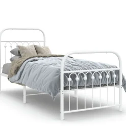 vidaXL Cadre de lit métal sans matelas avec pied de lit 75x190cm