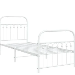vidaXL Cadre de lit métal sans matelas avec pied de lit 75x190cm