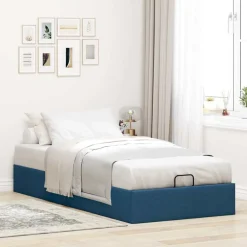 vidaXL Cadre de lit ottoman sans matelas 80x200 cm tissu