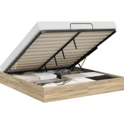 vidaXL Cadre de lit ottoman Chêne Sonoma 203 x 180 x 25 cm