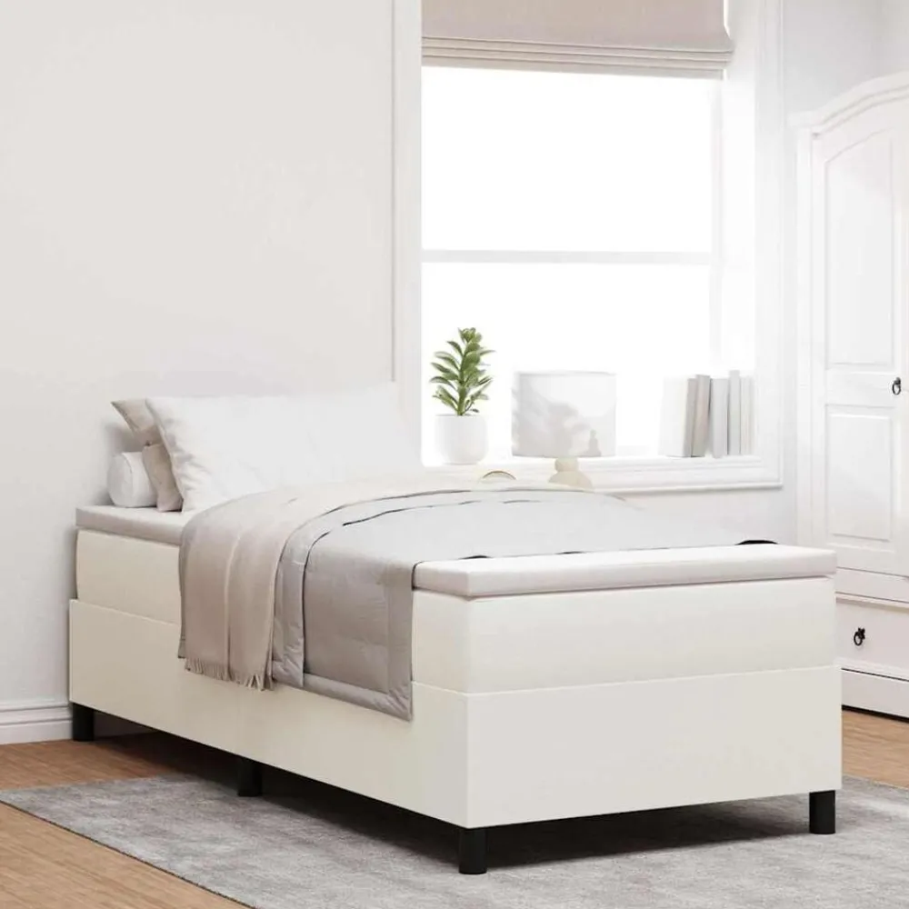 vidaXL Cadre de lit plateforme Crème 80 x 200 cm