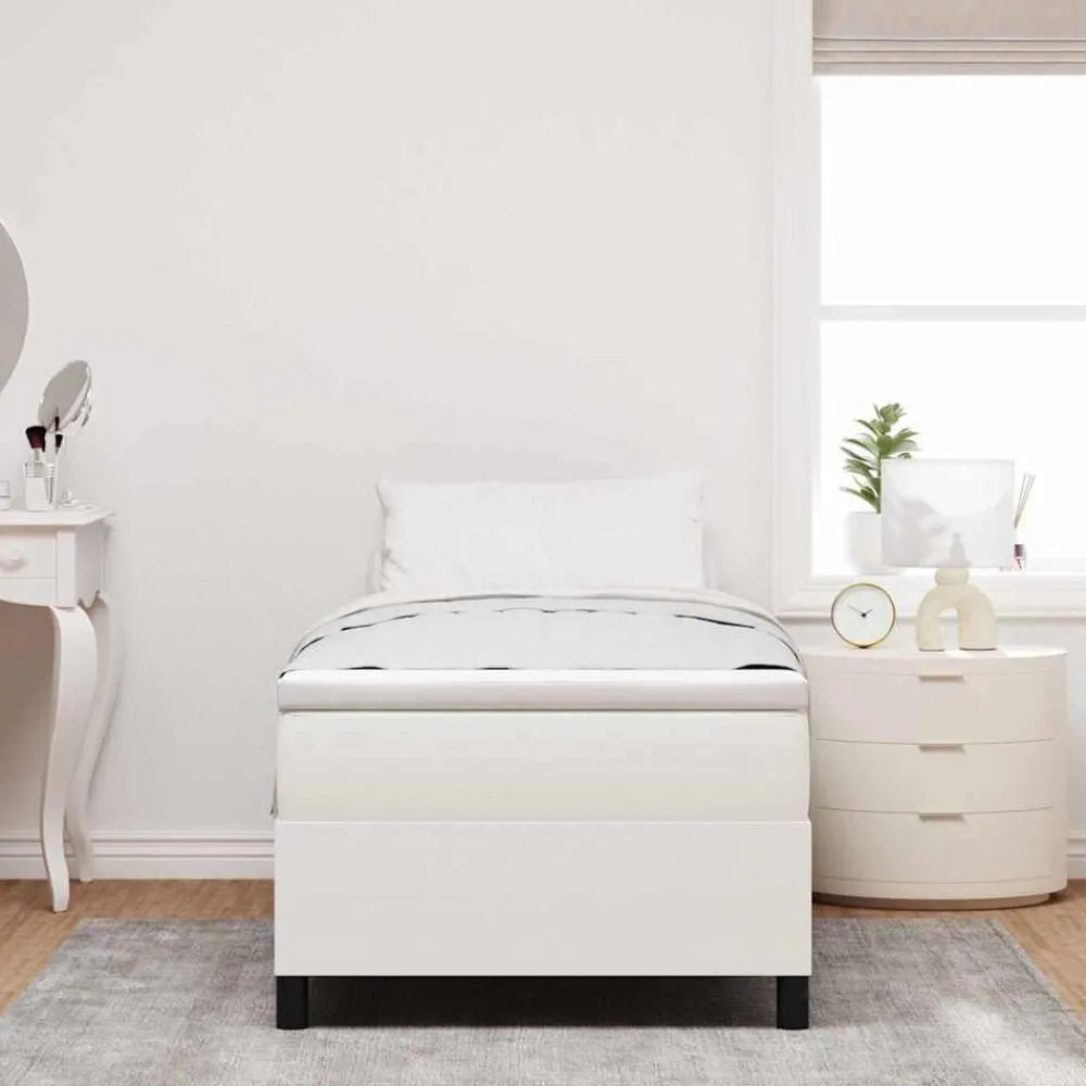 vidaXL Cadre de lit plateforme Crème 80 x 200 cm