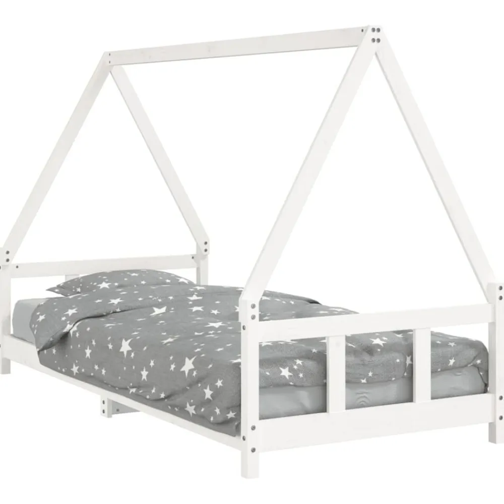 Mobilier Pour Bébés & Tout-Petits-vidaXL Cadre de lit pour enfants 90x200 cm bois de pin massif Blanc