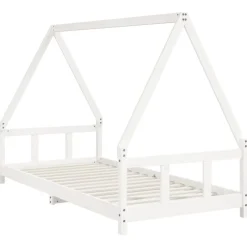 Mobilier Pour Bébés & Tout-Petits-vidaXL Cadre de lit pour enfants 90x200 cm bois de pin massif Blanc