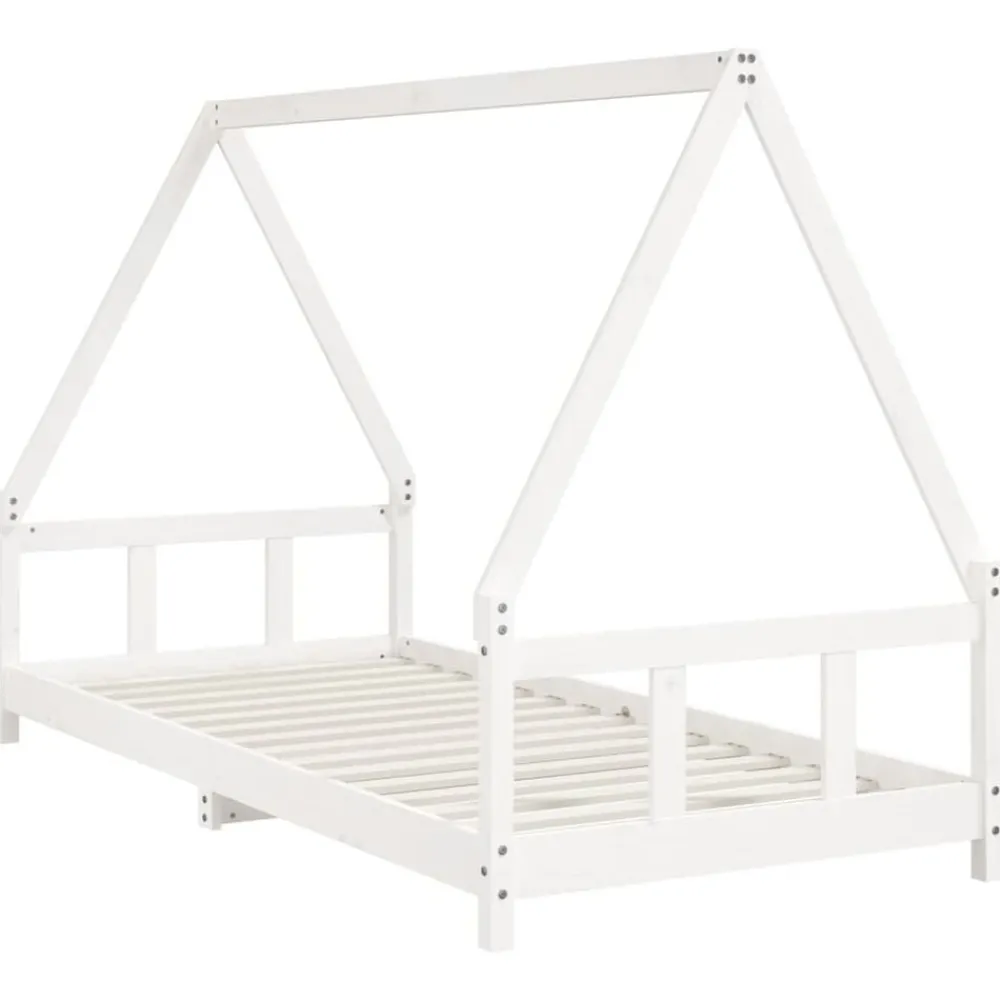 Mobilier Pour Bébés & Tout-Petits-vidaXL Cadre de lit pour enfants 90x200 cm bois de pin massif Blanc