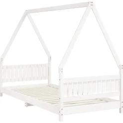 Mobilier Pour Bébés & Tout-Petits-vidaXL Cadre de lit pour enfants 90x200 cm bois de pin massif Blanc